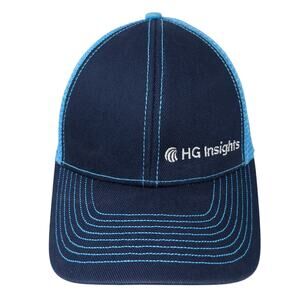 HG Insight Strapback Trucker Hat Blue One Size Adjustable Mesh Back 6 Panel